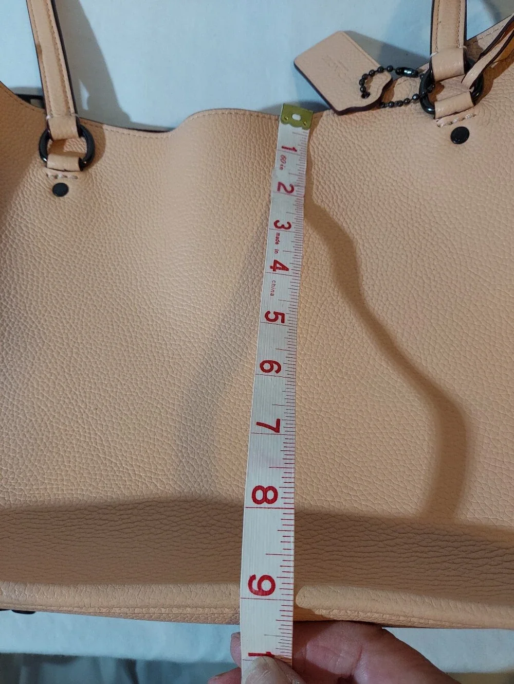 Coach Tyler Carryall Leather Tote Shoulder Bag Blush Pink Peach
